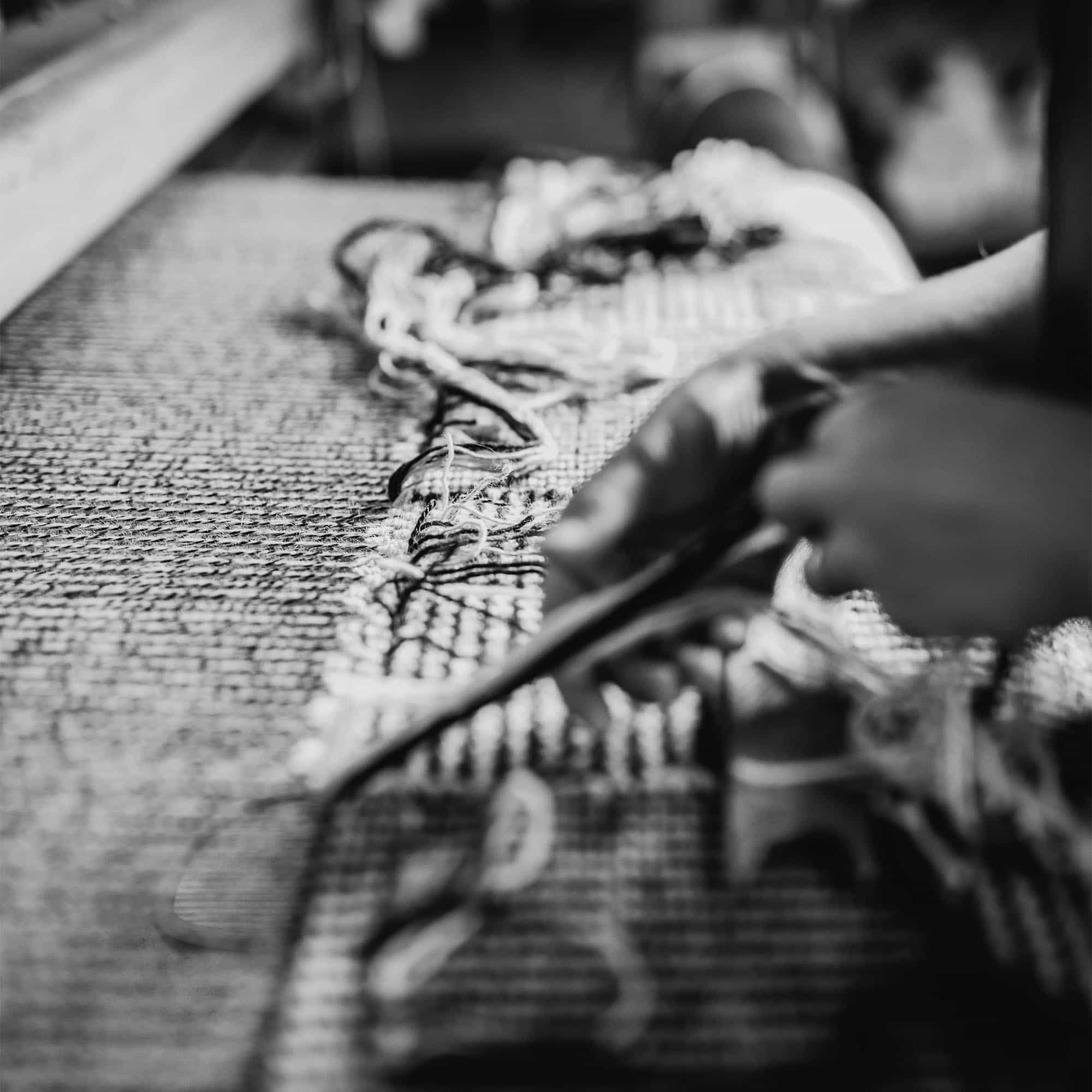Landing image featuring some of the looms we use at MMF